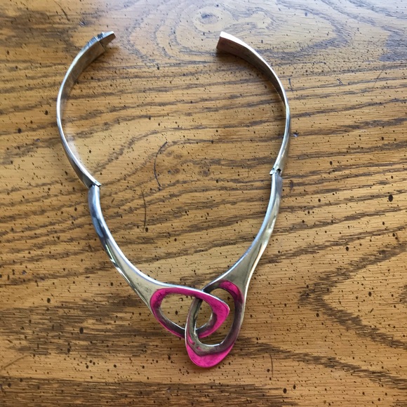 - Taxco Sterling Silver Interlocking Collar Necklace Just REDUCED❗️❗️❗️❗️ - Picture 8 of 11
